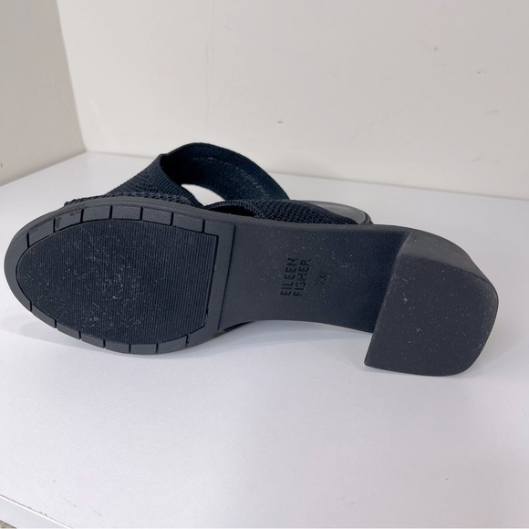 Eileen Fisher Stretch Fabric Block Heel Sandals minimalist luxury mature - Picture 11 of 12